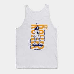 Funny Holy Roller Skateboarding Jesus // Grinding for God, Skating His Path // Christian Humor Jesus Joke Tank Top